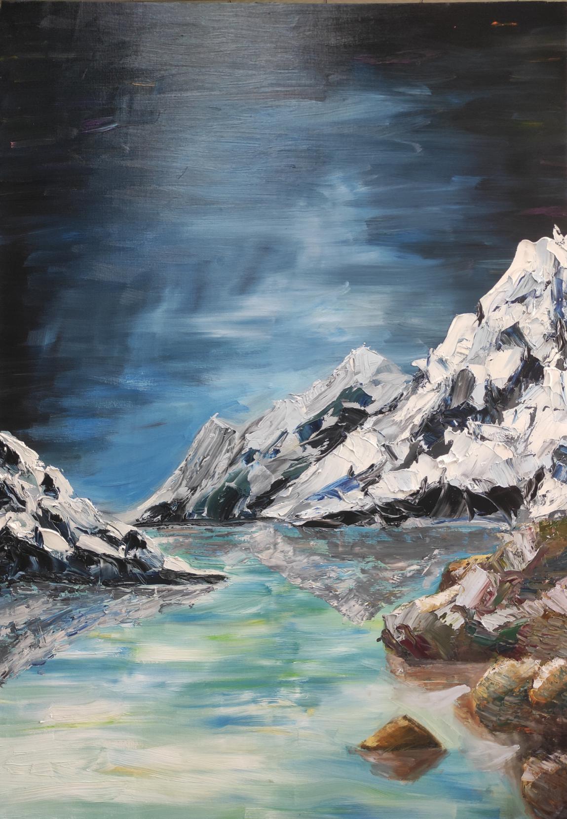 《凛冬将至》 王雅文 100×80 油画  李昆